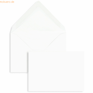 Blanke Briefumschläge C6 100g/qm gummiert VE=100 Stück weiß von Blanke