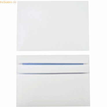 Blanke Briefumschläge C6 90g/qm selbstklebend VE=1000 Stück weiß von Blanke