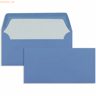Blanke Briefumschläge DINlang 100g/qm gummiert VE=100 Stück dunkelblau von Blanke