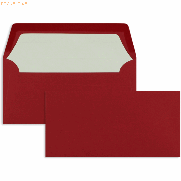 Blanke Briefumschläge DINlang 100g/qm gummiert VE=100 Stück rot von Blanke