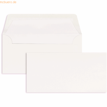Blanke Briefumschläge DINlang 100g/qm gummiert VE=100 Stück weiß von Blanke
