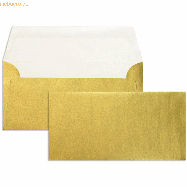 Blanke Briefumschläge DINlang 100g/qm gummiert VE=500 Stück gold von Blanke