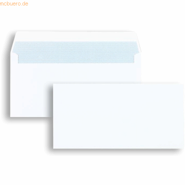 Blanke Briefumschläge DINlang 100g/qm haftklebend VE=500 Stück weiß von Blanke