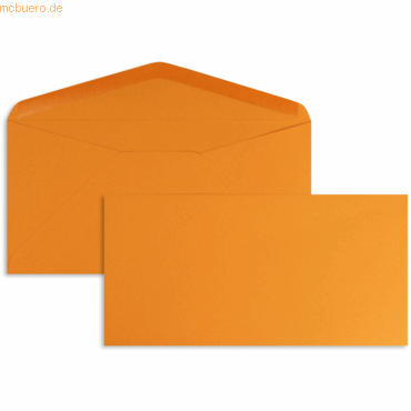 Blanke Briefumschläge DINlang 120g/qm gummiert VE=100 Stück apfelsine von Blanke