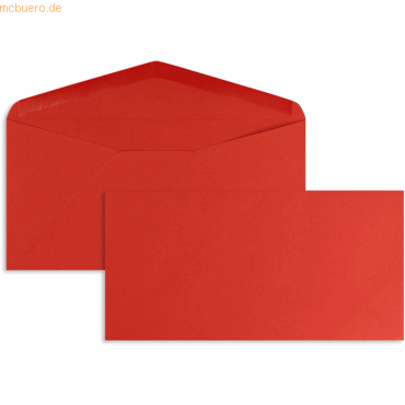 Blanke Briefumschläge DINlang 120g/qm gummiert VE=100 Stück rubin von Blanke