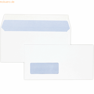 Blanke Briefumschläge DINlang 120g/qm haftklebend Sonderfenster VE=500 von Blanke