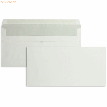 Blanke Briefumschläge DINlang 75g/qm selbstklebend VE=1000 Stück weiß von Blanke