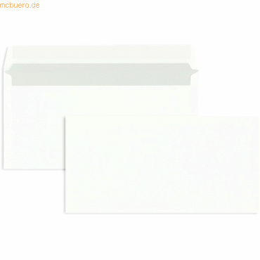 Blanke Briefumschläge DINlang 80g/qm haftklebend VE=1000 Stück weiß von Blanke