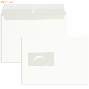 Blanke Briefumschläge Munken Polar C5 120g/qm haftklebend Fenster VE=5 von Blanke
