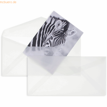 Blanke Briefumschläge Offset transparent DINlang 90g/qm NK VE=100 Stüc von Blanke