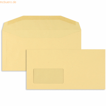 Blanke Kuvertierhüllen 121x235mm 80g/qm gummiert Sonderfenster VE=1000 von Blanke