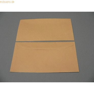 Blanke Kuvertierhüllen 121x235mm 80g/qm gummiert VE=1000 Stück braun von Blanke