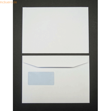 Blanke Kuvertierhüllen C5 100g/qm gummiert Sonderfenster VE=500 Stück von Blanke