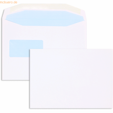 Blanke Kuvertierhüllen C5 100g/qm gummiert Sonderfenster VE=500 Stück von Blanke