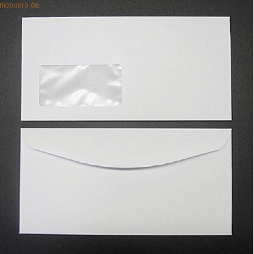 Blanke Kuvertierhüllen DIN C6/5 100g/qm gummiert Fenster VE=500 Stück von Blanke