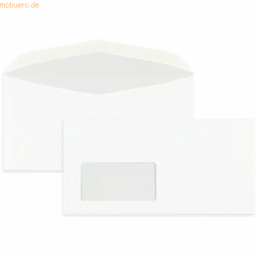 Blanke Kuvertierhüllen DIN C6/5 75g/qm gummiert Fenster VE=1000 Stück von Blanke