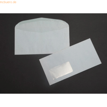 Blanke Kuvertierhüllen DIN C6/5 75g/qm gummiert Fenster VE=1000 Stück von Blanke