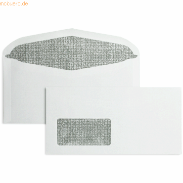 Blanke Kuvertierhüllen DIN C6/5 80g/qm gummiert Fenster VE=1000 Stück von Blanke