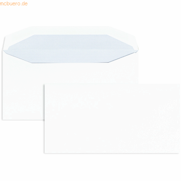 Blanke Kuvertierhüllen DINlang 110g/qm gummiert VE=1000 Stück weiß von Blanke