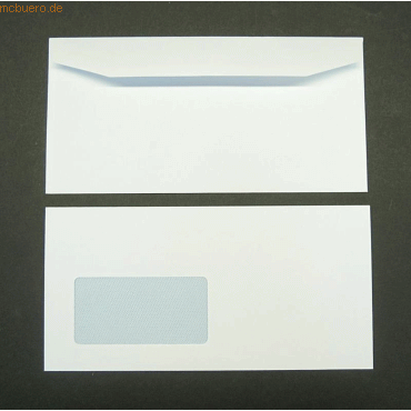 Blanke Kuvertierhüllen DINlang 90g/qm gummiert Sonderfenster VE=1000 S Blanke Kuvertierhüllen DINlang 90g/qm gummiert Sonderfenster VE=1000 S von Blanke