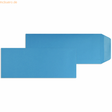 Blanke Versandtaschen 125x312mm 120g/qm gummiert VE=100 Stück azurblau von Blanke