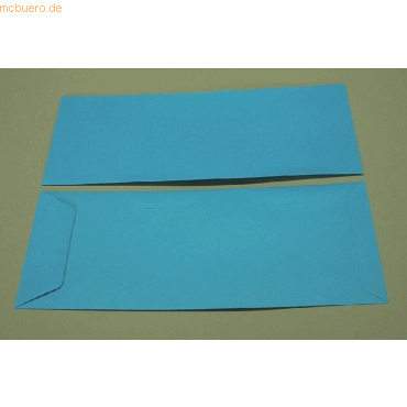 Blanke Versandtaschen 125x312mm 120g/qm gummiert VE=100 Stück azurblau von Blanke