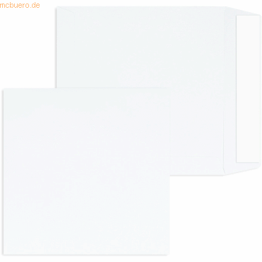 Blanke Versandtaschen 185x185mm 120g/qm haftklebend VE=100 Stück weiß von Blanke