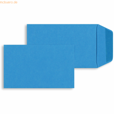 Blanke Versandtaschen 65x105mm 120g/qm gummiert VE=100 Stück azurblau von Blanke