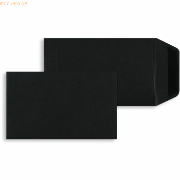 Blanke Versandtaschen 65x105mm 120g/qm gummiert VE=100 Stück schwarz von Blanke