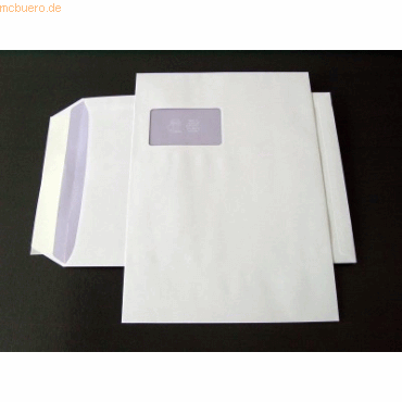 Blanke Versandtaschen C4 100g/qm haftklebend Fenster VE=250 Stück weiß von Blanke