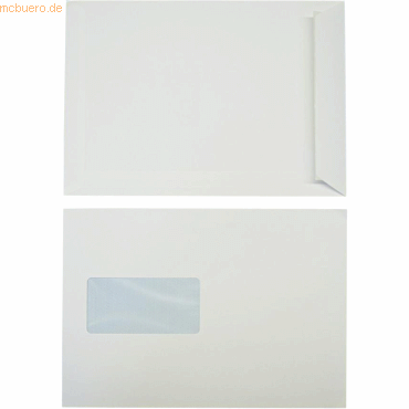 Blanke Versandtaschen C5 100g/qm haftklebend Fenster VE=500 Stück weiß von Blanke
