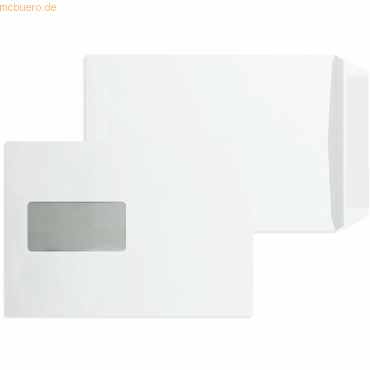 Blanke Versandtaschen C5 90g/qm gummiert Fenster VE=500 Stück weiß von Blanke