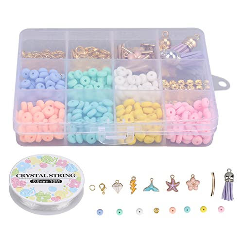 12 Farben Rocailles-Perlen-Set für die Schmuckherstellung, Bastel-Schmuck-Armband-Perlen-Set mit Aufbewahrungsboxen und Elastischer Schnur für DIY-Bastelprojekte von Blanketswarm