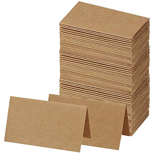 Blanketswarm Rustikale Tischkarten, blanko, Kraft-Tischkartenhalter für Namen, Lebensmitteletiketten, Kraft-Tischkarten, Großpackung für Hochzeit, Party, Tischnummern, 120 Stück Blanketswarm Rustikale Tischkarten, blanko, Kraft-Tischkartenhalter für Namen, Lebensmitteletiketten, Kraft-Tischkarten, Großpackung für Hochzeit, Party, Tischnummern, 120 Stück von Blanketswarm