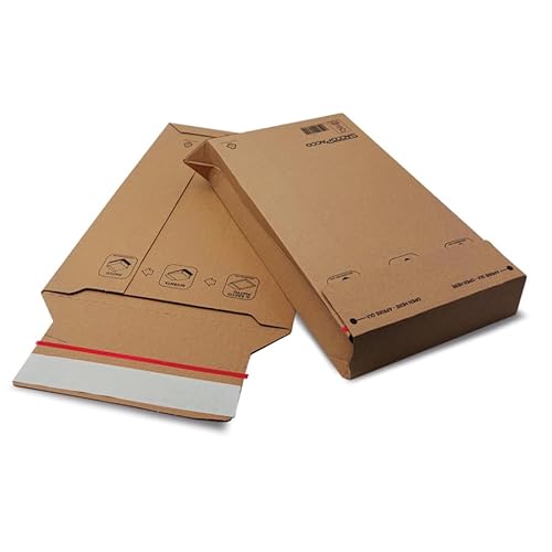 BLASETTI - 25 Versandtaschen aus Mikrowellenkarton - Format: SM3 21,5 x 30 x 5 cm. 100% recycelbar, Haftverschluss und leicht zu öffnendes System. Ideal für E-Commerce von Blasetti