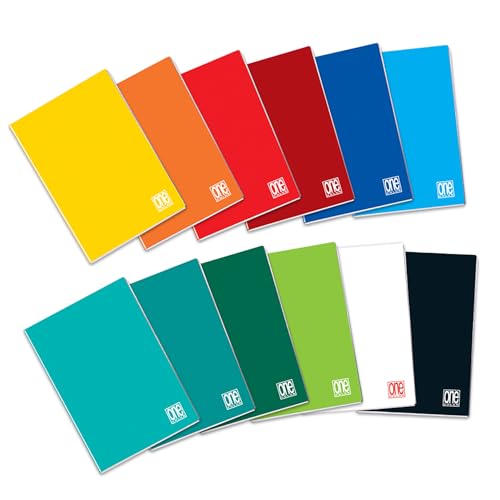 Blasetti - 10 x One Color Maxi-Notizbücher mit Jolly Page, 80 g Papier, 80 Seiten + Blick, Einband matt laminiert, Paket mit verschiedenen Farben - 0A Streifen von Blasetti