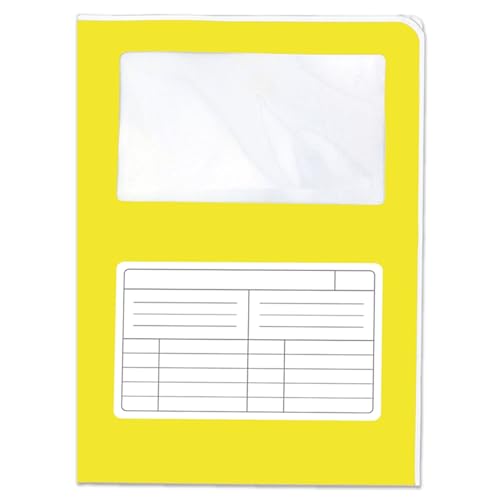 Blasetti Dokumentenmappen mit Fenster - SINTEX CROMO GELB Dokumentenordner für Büro, Format A4, Farbe Gelb, Packung mit 50 Stück, 120 g/m² Papier, Auf zwei Seiten offen. Blasetti Dokumentenmappen mit Fenster - SINTEX CROMO GELB Dokumentenordner für Büro, Format A4, Farbe Gelb, Packung mit 50 Stück, 120 g/m² Papier, Auf zwei Seiten offen. von Blasetti