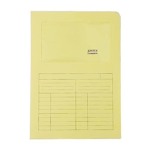 Blasetti Dokumentenmappen mit Fenster - SINTEX GELB Dokumentenordner für Büro, Format A4, Farbe Gelb, Packung mit 50 Stück, 120 g/m² Papier, Auf zwei Seiten offen. Blasetti Dokumentenmappen mit Fenster - SINTEX GELB Dokumentenordner für Büro, Format A4, Farbe Gelb, Packung mit 50 Stück, 120 g/m² Papier, Auf zwei Seiten offen. von Blasetti
