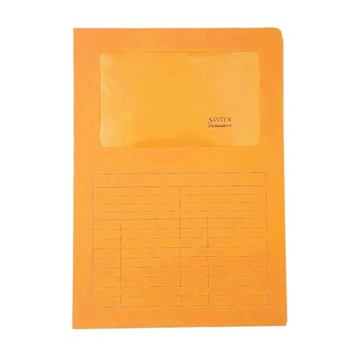 Blasetti Dokumentenmappen mit Fenster - SINTEX ORANGE Dokumentenordner für Büro, Format A4, Farbe Orange, Packung mit 50 Stück, 120 g/m² Papier, Auf zwei Seiten offen. Blasetti Dokumentenmappen mit Fenster - SINTEX ORANGE Dokumentenordner für Büro, Format A4, Farbe Orange, Packung mit 50 Stück, 120 g/m² Papier, Auf zwei Seiten offen. von Blasetti