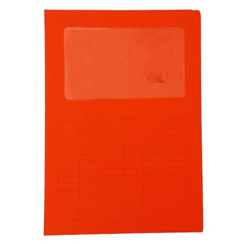 Blasetti Dokumentenmappen mit Fenster - SINTEX ROT Dokumentenordner für Büro, Format A4, Farbe Rot, Packung mit 50 Stück, 120 g/m² Papier, Auf zwei Seiten offen. Blasetti Dokumentenmappen mit Fenster - SINTEX ROT Dokumentenordner für Büro, Format A4, Farbe Rot, Packung mit 50 Stück, 120 g/m² Papier, Auf zwei Seiten offen. von Blasetti