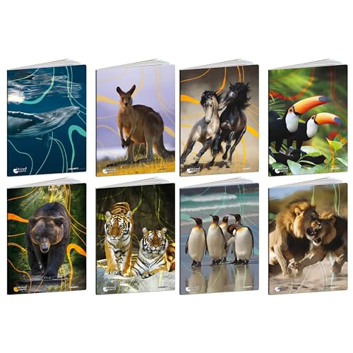 Blasetti - Maxi-Hefte A4 FF20 +1, 80 g mit verschiedenen Grafiken [ Packung mit 10 Heften ] (Q. 5 mm Animal World) von Blasetti