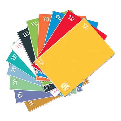 Blasetti One Color - A4-Heft, Maxi-Hefte mit Jolly Page, Packung mit 10 Stück, Papier 100g, einfarbiger Einband - Lineatur 0B, Linien mit Rand für 3. Klasse von Blasetti