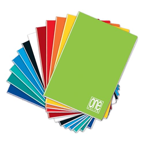 Blasetti One Color - A5-Heft, Packung mit 10 Stück, Papier 80g, einfarbiger Kartoneinband, gemischte Farben - Lineatur 5M, 5mm Karos für 2.-3. Klasse von Blasetti