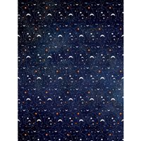 Décopatch Hot-Foil Papier "Sonne Mond und Sterne" von Blau