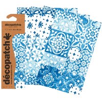 Décopatch-Papier "Kachel-Mosaik Blau" von décopatch