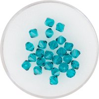 Glasschliffglitzerperlen, 4 mm - Blue Zircon von Blau