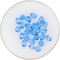 Glasschliffglitzerperlen, 4 mm - Sapphire von Blau