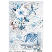 Motiv-Strohseide "Elecance of Blue - Dance of Ice" von Ciao Bella