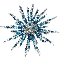 Perlenstern-Komplettset "Silver Blue" von Blau
