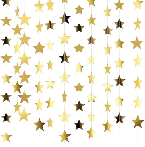 18 m reflektierende Stern-Papiergirlande, MUNSKT funkelnde Stern-Wimpelkette, Banner für Geburtstag, Urlaub, Hochzeit, Jahrestag, Motto-Party-Zubehör, hängende Dekoration, funkelnde kleine 18 m reflektierende Stern-Papiergirlande, MUNSKT funkelnde Stern-Wimpelkette, Banner für Geburtstag, Urlaub, Hochzeit, Jahrestag, Motto-Party-Zubehör, hängende Dekoration, funkelnde kleine von Blaulock